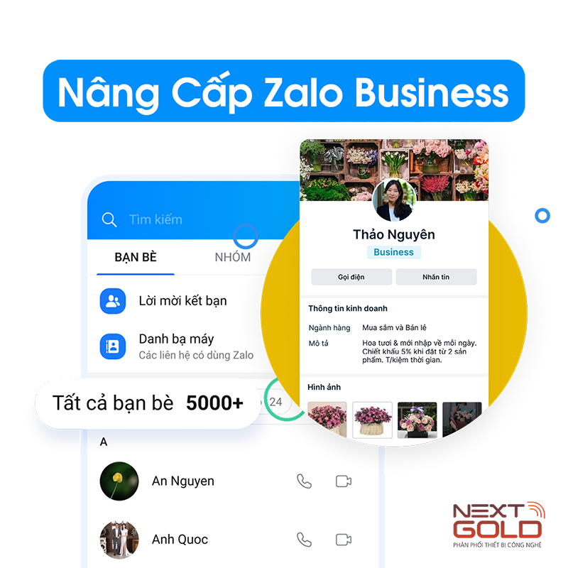 Nâng cấp Zalo Business giá rẻ chỉ 1.990.000 VNĐ tại Nextgold